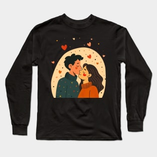 Valentine Romantic couple love birds Long Sleeve T-Shirt